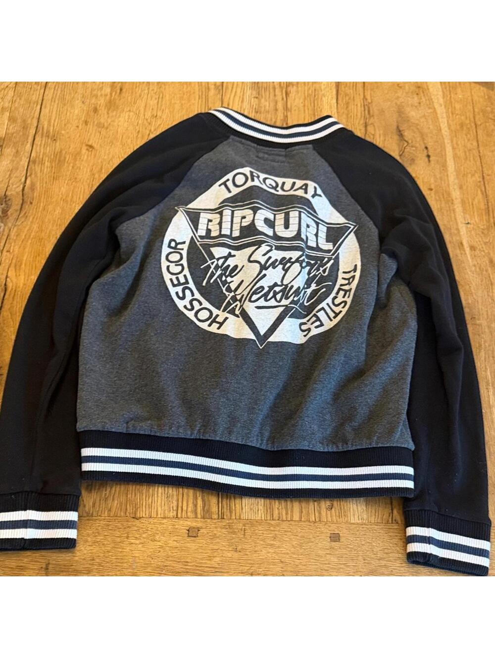 Vintage Rip Curl Black and Gray Graphic Jacket Torquay size medium